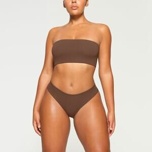 Skims Fits Everybody Bandeau Strapless Bra Cropped Top Jasper Tan Brown 4X NWT